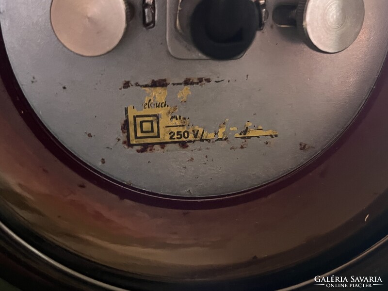 Space age Karin Korn gomba alakú piros üveg lámpa VEB Görlitz (E0013)