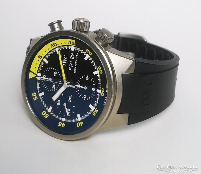 IWC Schaffhausen - Aquatimer Chronograph "Split Yellow" - Doboz, papírok, Tiktakwatch garancia