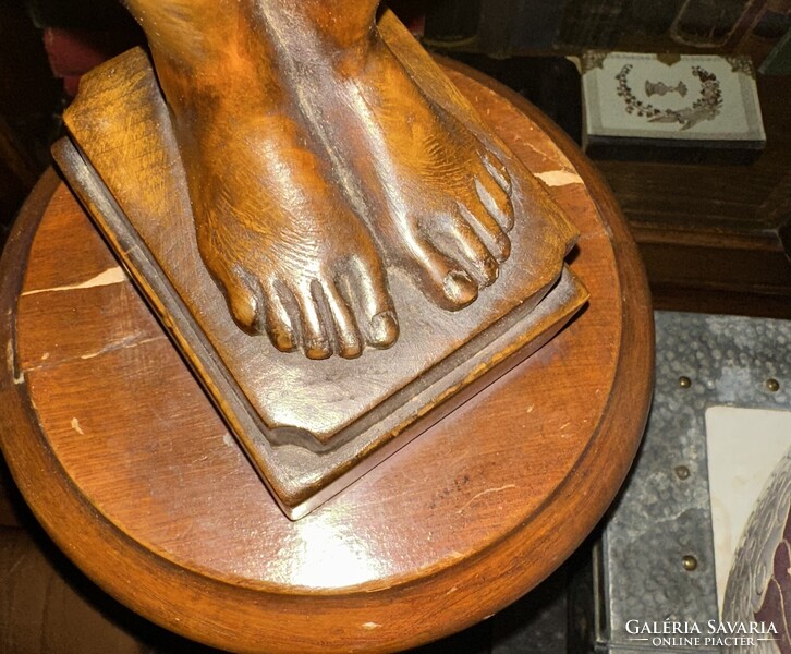 Női akt barokk posztamens