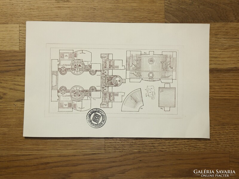 Rékassy Csaba rézkarc : mozdony