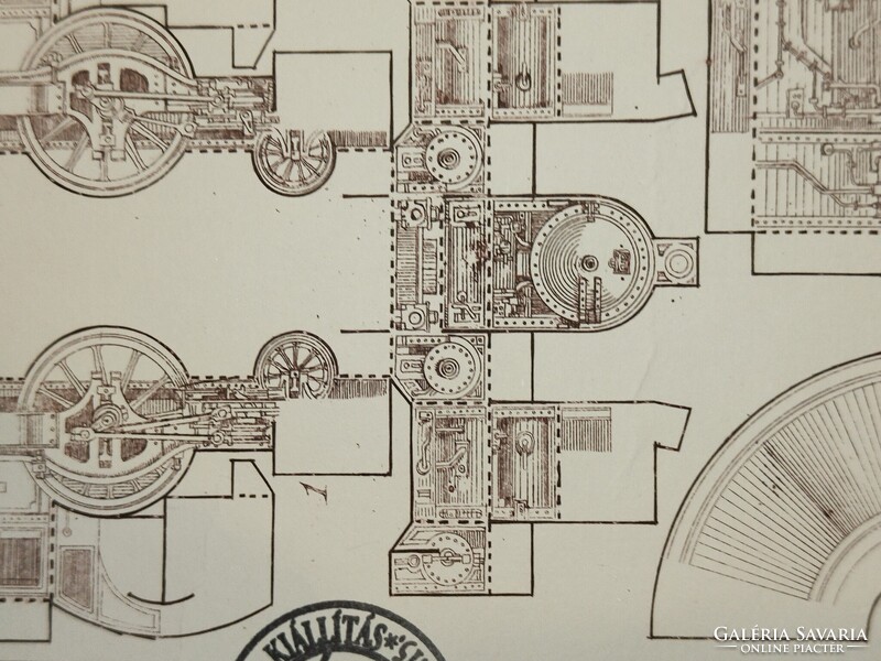 Rékassy Csaba rézkarc : mozdony