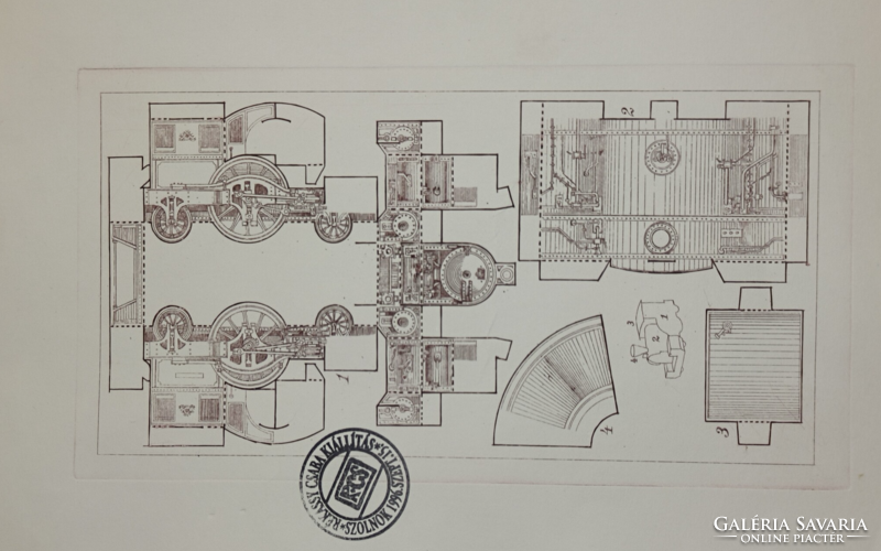 Rékassy Csaba rézkarc : mozdony