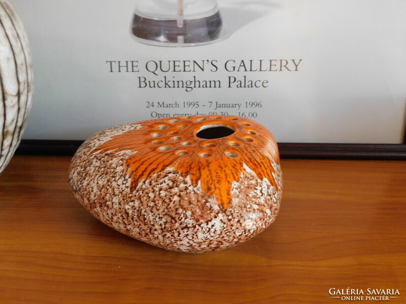 Retro kerámia ikebana "kavics tál"