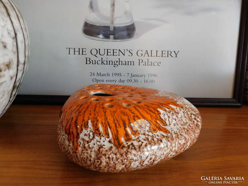 Retro kerámia ikebana "kavics tál"