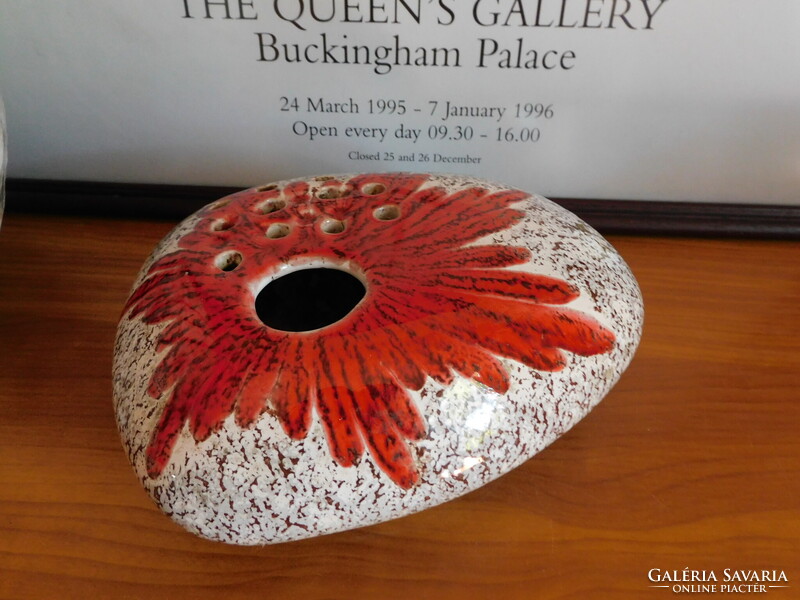 Retro kerámia ikebana "kavics tál"