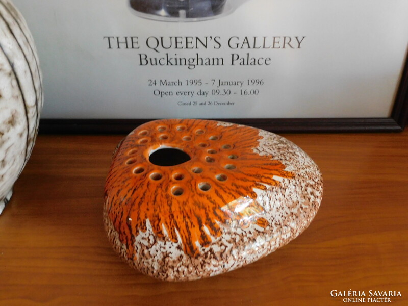 Retro kerámia ikebana "kavics tál"