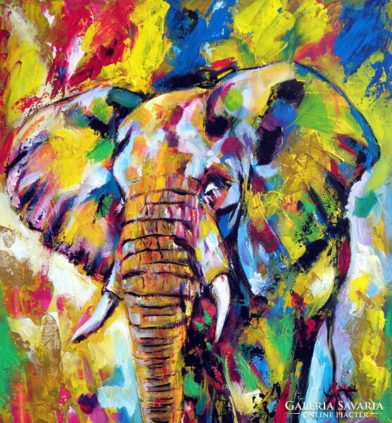 Majestic elephant - acrylic painting / Fenséges elefánt - akril festmény