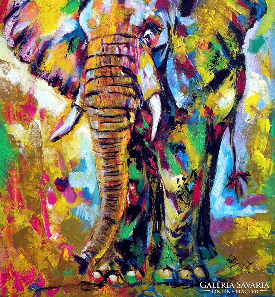 Majestic elephant - acrylic painting / Fenséges elefánt - akril festmény