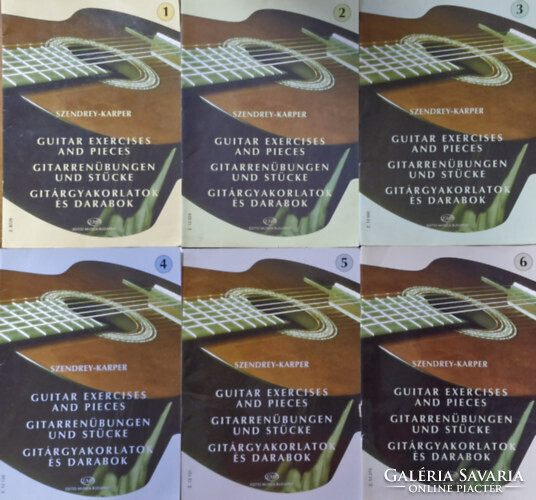 Gitárgyakorlatok és darabok I-VI könyvcsomag - Szendrey-Karper
