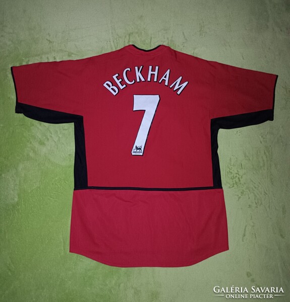 M-es vintage nike David Beckham Manchester United FC (2002/04) hazai mez