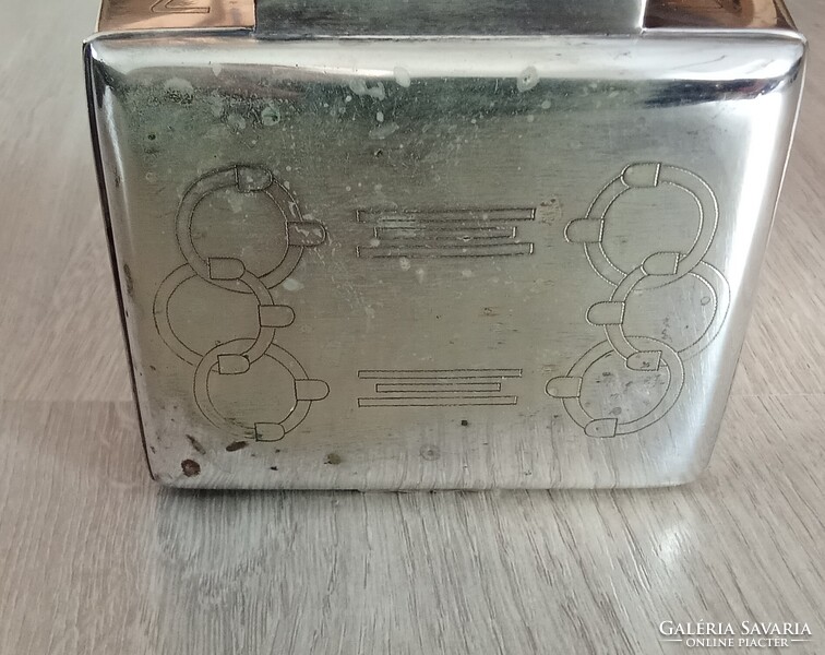 Sandrik-Szandrik szecessziós cukortartó nikkelezüstből, 1900-1910 körül