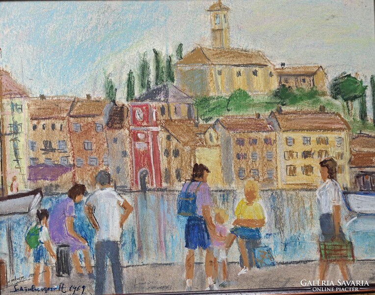 AKCIÓ !! Szignózott (Schönberger Armand) igényes, Új üvegezett keretben