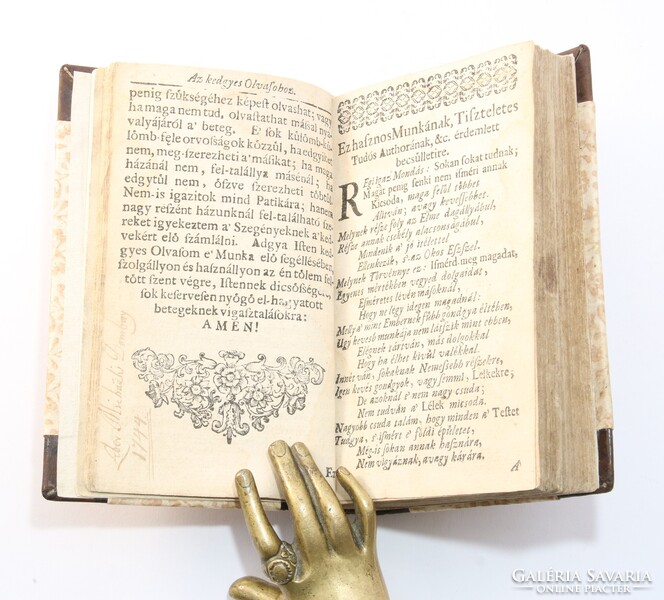 1692 Pápai Páriz Ferenc - Pax corporis Rendkívül ritka RMK 2. kiadás Lőcse !!