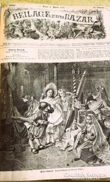 1876 NÉMET NŐ MAGAZIN 196 OLDAL EGYBEKÖTVE KÉZIMUNKA DIVAT RENGETEG ÉRTÉKES ACÉLMETSZET IRODALOM