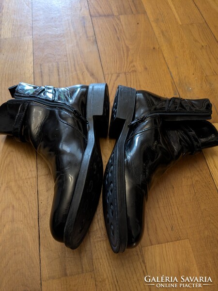 Kurt Geiger brit premium márkás női 37-38-as fekete bokacsizma, bokacipő