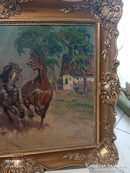 Vágtázó lovak Viski János (1891-1987)