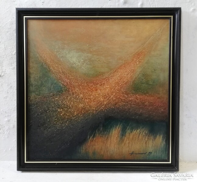GYURKOVICS HUNOR (1941-) - UTAK '99 (70x70cm)