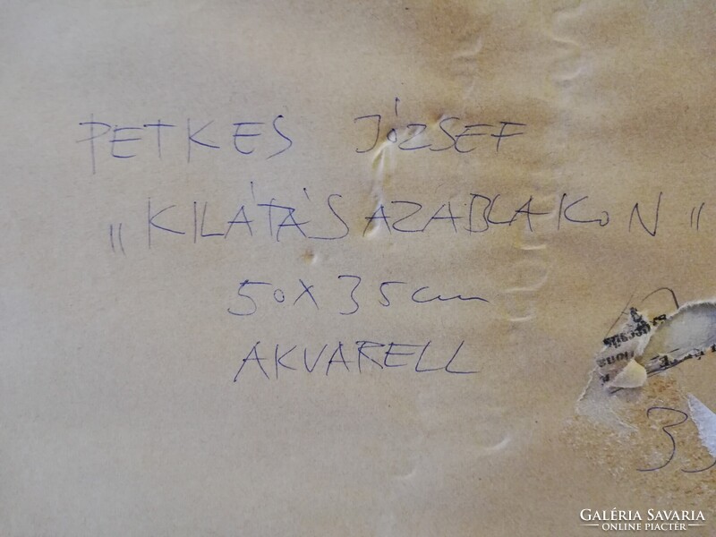 PETKES JÓZSEF (1928-2016) - KILÁTÁS AZ ABLAKON '98