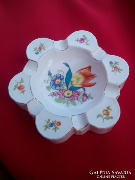 Herend flower pattern large ashtray, ashtray