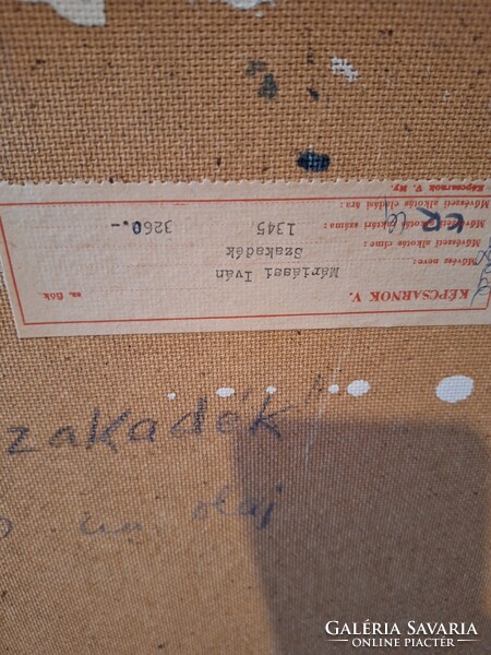 Máriási Masznyik Iván (1928 - 1997) Szakadék c. Képcsarnokos festmény 80x60cm Eredeti Garanciával