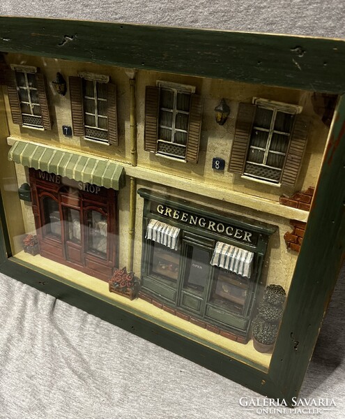 Vintage 3 dimenziós falikép- falidísz !