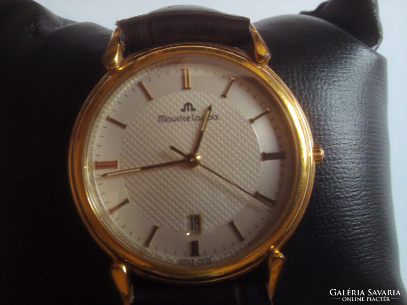 Maurice Lacroix watch with leather strap