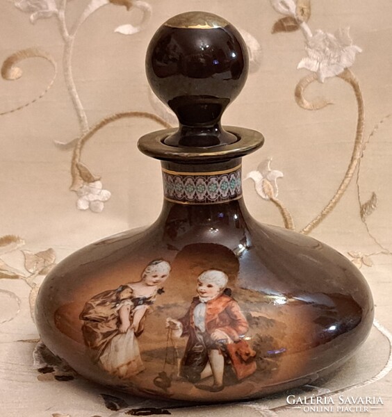 Ritka Altwien porcelán kiöntő, dekanter (M5778)