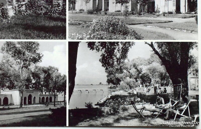 Balatonberény régi  mozaik  képeslap   1969