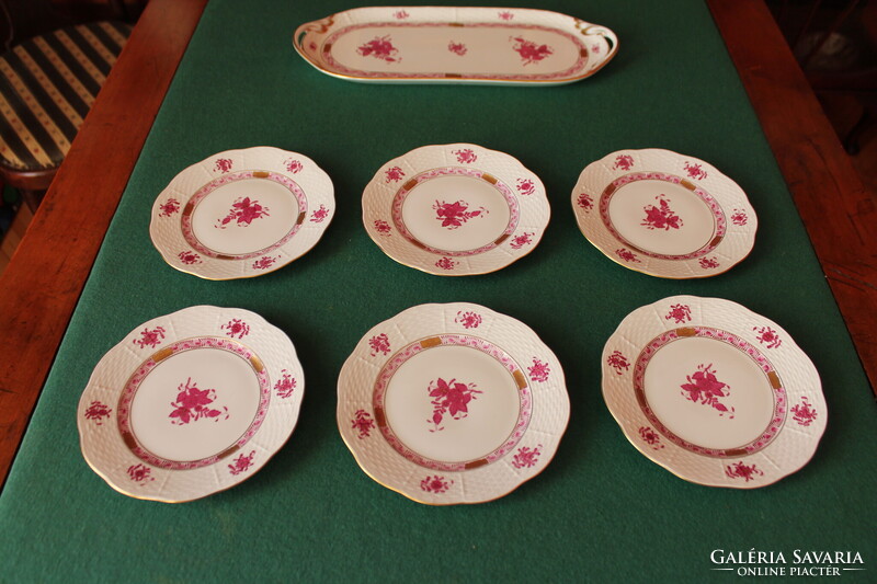 Herendi Apponyi mintás süteményeskészlet