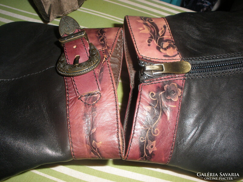 Laura Vita SoftComfort bőr bokacsizma 37