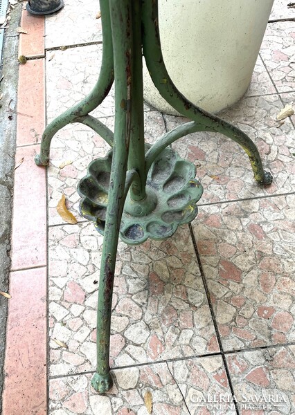 Antik szecessziós esernyő és bottartós, babás álló fém fogas