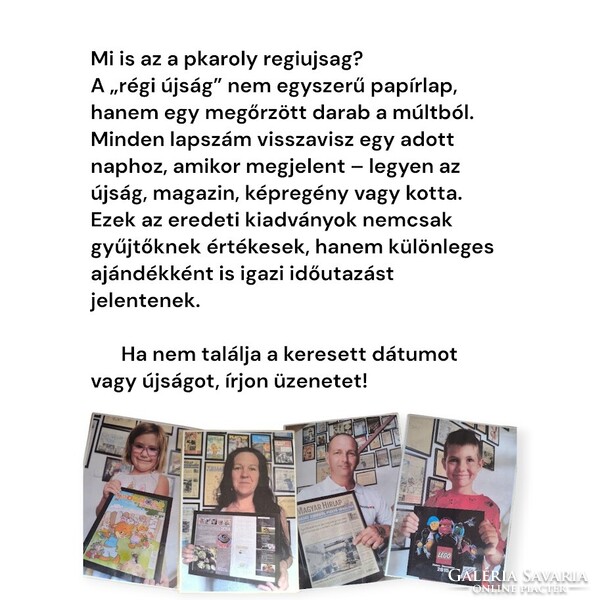 2018 december 6  /  NÉPSZAVA  /  „A tegnap hírei.” Ssz.:  9855