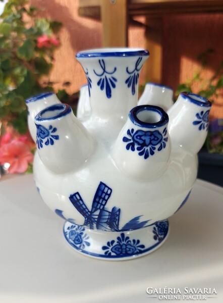 Delft kék-fehér tulipán, virág váza