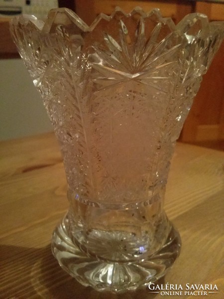 Gyönyörű hibátlan ólomkristály tál, pohár, kehely