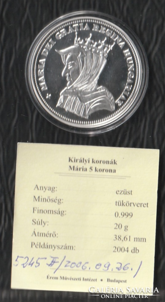 Királyi koronák 5 Korona Mária