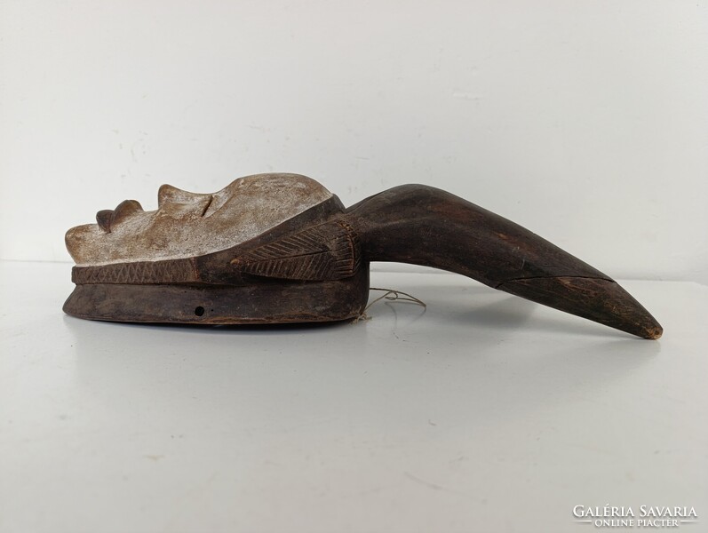 Afrikai maszk antik antilop patinás fa Kwele népcsoport Gabon africká maska D805 611 5602