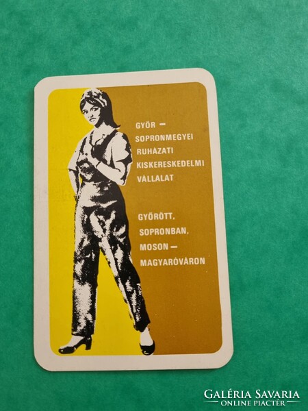 GYŐR-SOPRONMEGYEI RUHÁZATI KISKERESKEDELMI VÁLLALAT 1972. évi kártyanaptár