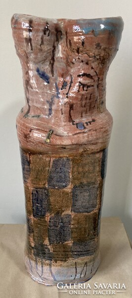 Geszler Mária - Ölelkező pár (nagy méretű kerámia váza)