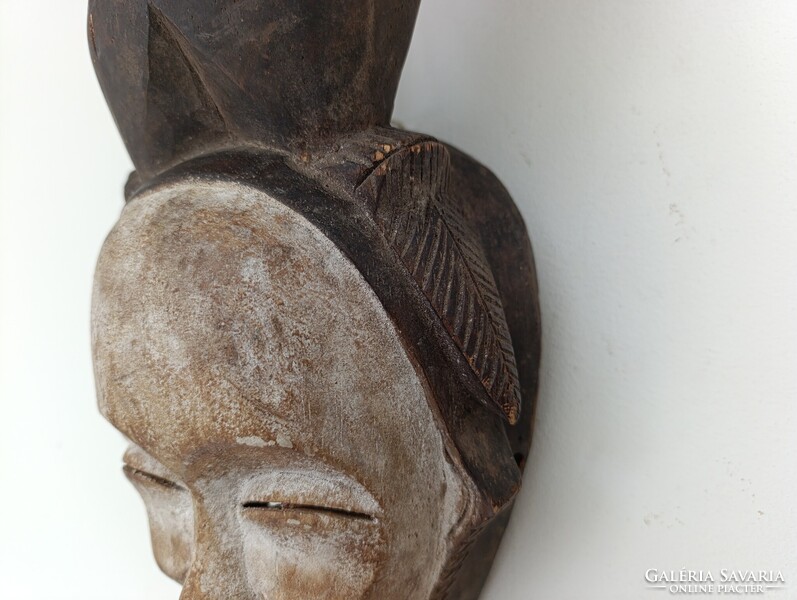 Afrikai maszk antik antilop patinás fa Kwele népcsoport Gabon africká maska D805 611 5602
