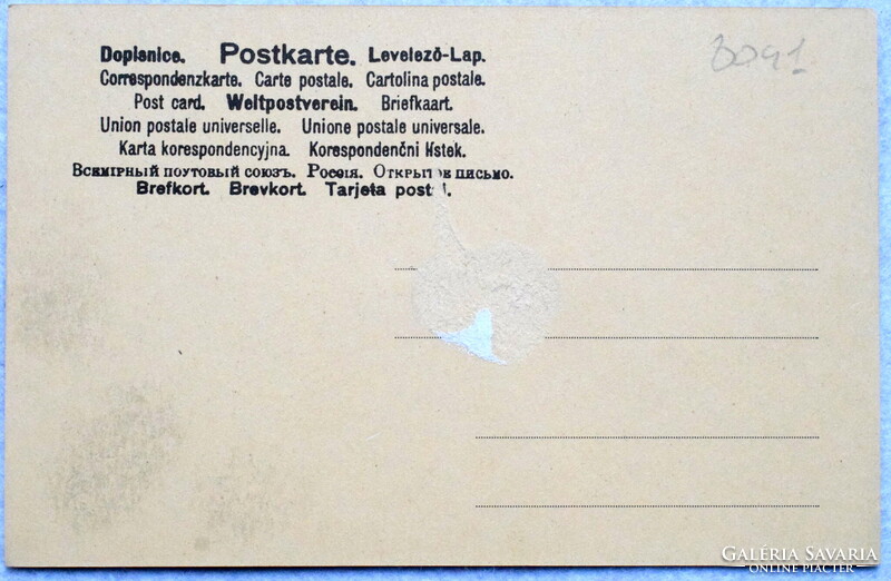 Régi akt fotó képeslap