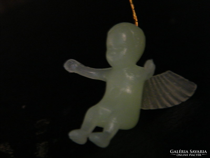 Sötétben világító, foszforeszkáló kis angyal figura karácsonyfadíszek 15 db