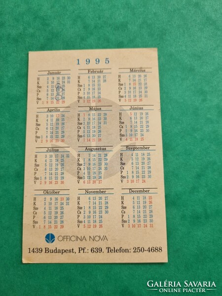 OFFICINA NOVA 1995. évi kártyanaptár