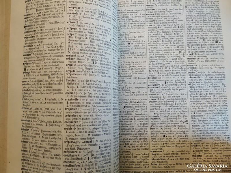 Sachs-Villatte encikopedikus  szótár, 1908 német-francia m hibátlan