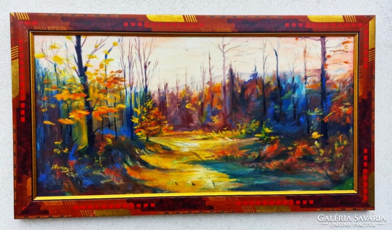 Baranyó, Sándor"TÜZES SZÍNŰ ŐSZ ",olajvászon"