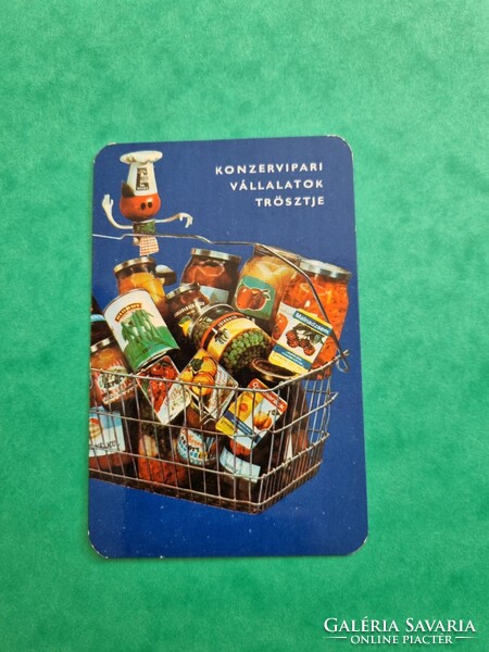 KONZERVIPARI VÁLLALATOK TRÖSZTJE  1973. évi kártyanaptár