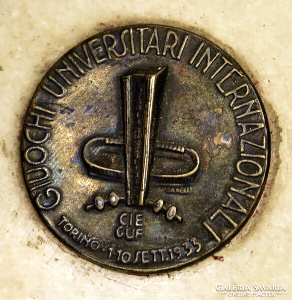 Berán Lajos (1882-1943) ORSZÁGOS TESTNEVELÉSI TANÁCS ÉS MÁSIK 2 ÉREMMEL ... MÁRVÁNY ASZTALDÍSZ