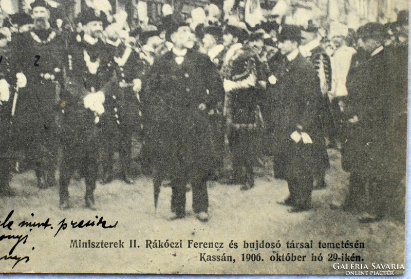 Kassa - Miniszterek(Wekerle, Apponyi ,Darányi) Rákóczi Ferenc és társai újratemetésén 1906.okt 29