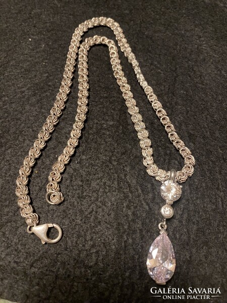 Ezüst szett kristállyal  925