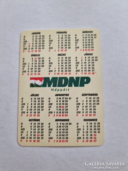 MDNP Néppárt kártyanaptár - Dr. Szabó Iván
