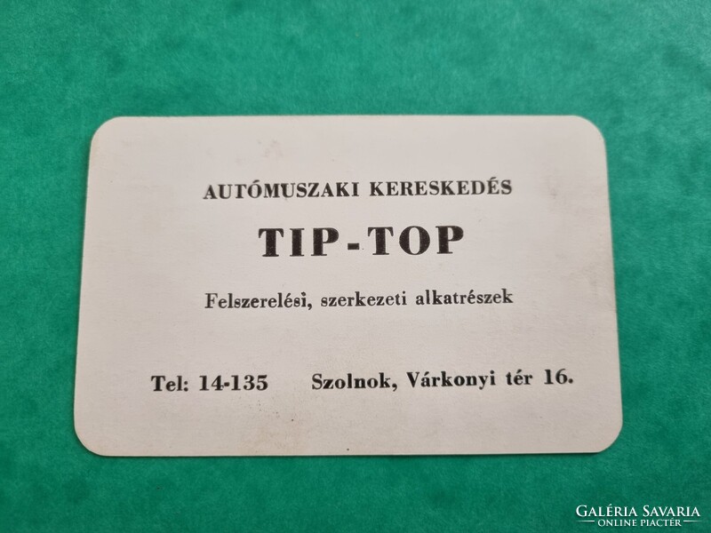 AUTÓMŰSZAKI KERESKEDÉS TIP-TOP SZOLNOK  1973. évi kártyanaptár